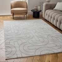 MODERN RUGS AND RUNNERS IN CREAM BEIGE AND GREY FOR LIVING ROOM BEDROOM KITCHEN