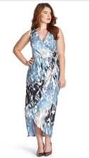 NEW!! MYNT 1792 TIE DYE PRINT WRAP DRESS retail $268 SZ 26 Lane Bryant