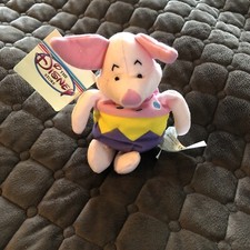 Brand New Piglet Easter Egg 8" Bean Bag Plush Doll Disney Store Vintage New 
