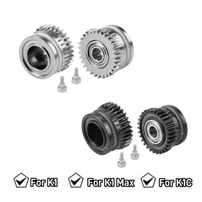 For Creality K1/K1MAX/K1C EXtruder Gear Kit Metal Filament Drive Gear 3D Printer