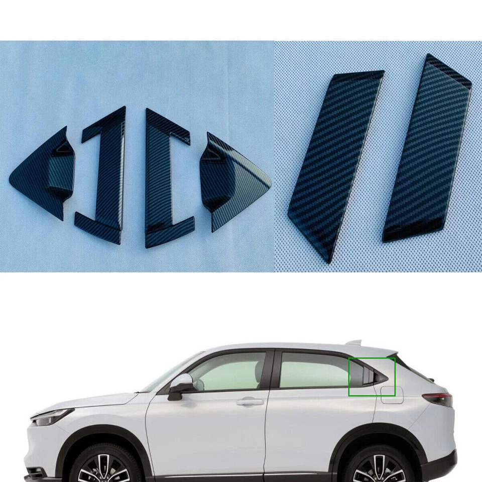 Carbon Rear 2 Door Handle Cover+Cup Bowl Combo Trim ABS For Honda HR-V 2016-2022 - Imagem 2 de 4