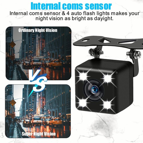 Backup Camera 5'' HD Monitor Screen Car Reversing Rear View Camera Dual Mounts - Picture 15 of 20