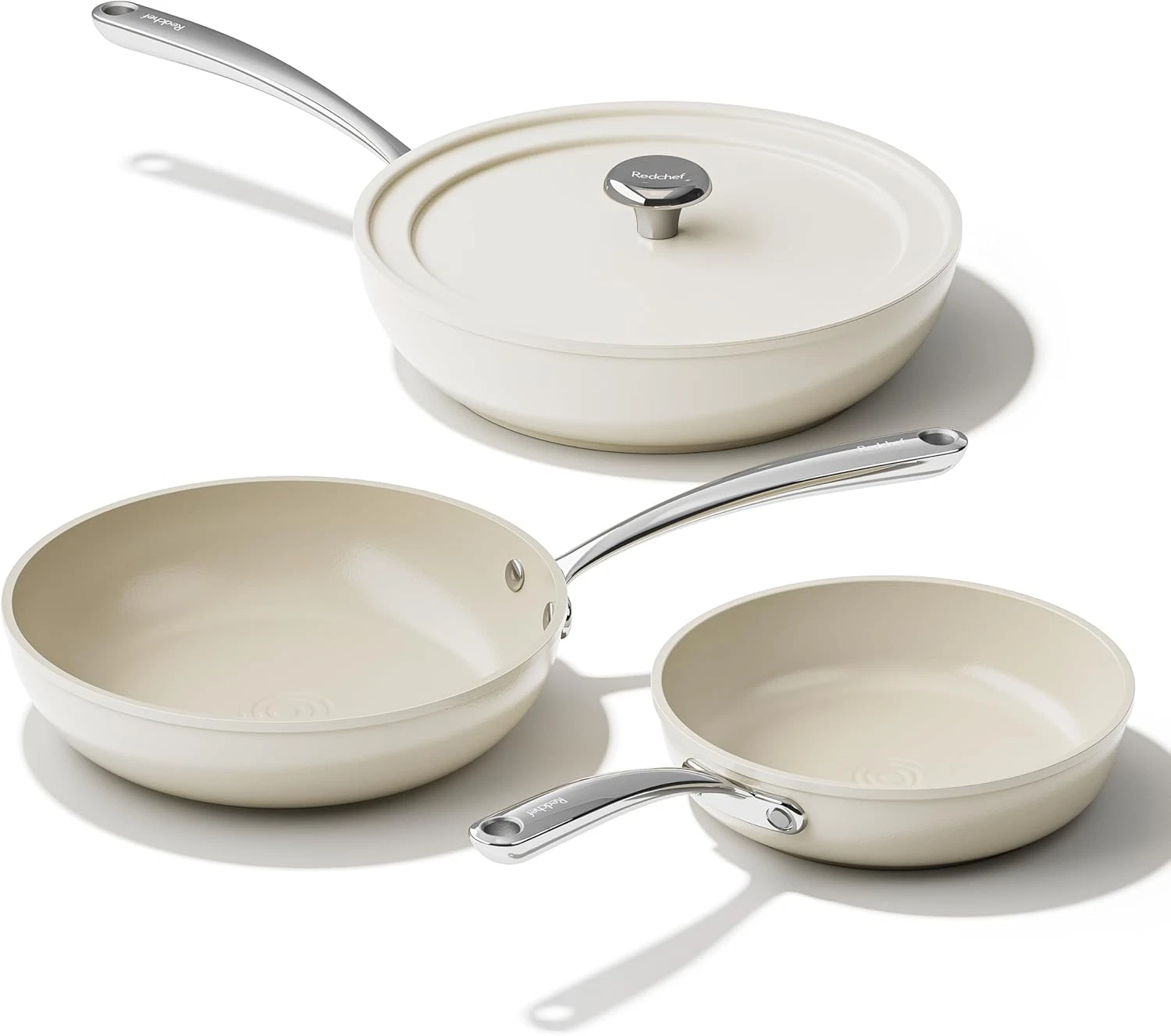 Ceramic Nonstick Frying Pans Set - 4-Piece Skillet Cookware, PFAS Free