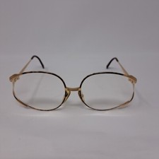 Vintage Christian Dior Prescription Eye Glasses Metal Gold Frame Designer