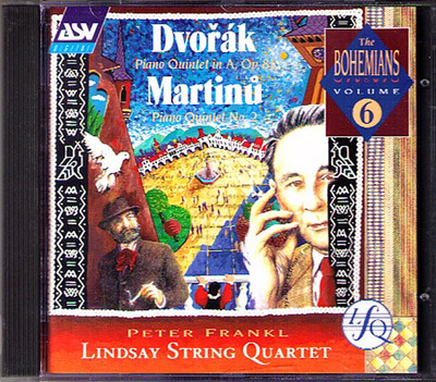 LINDSAYS: DVORAK MARTINU Piano Quintet PETER FRANKL Lindsay String Quartet CD
