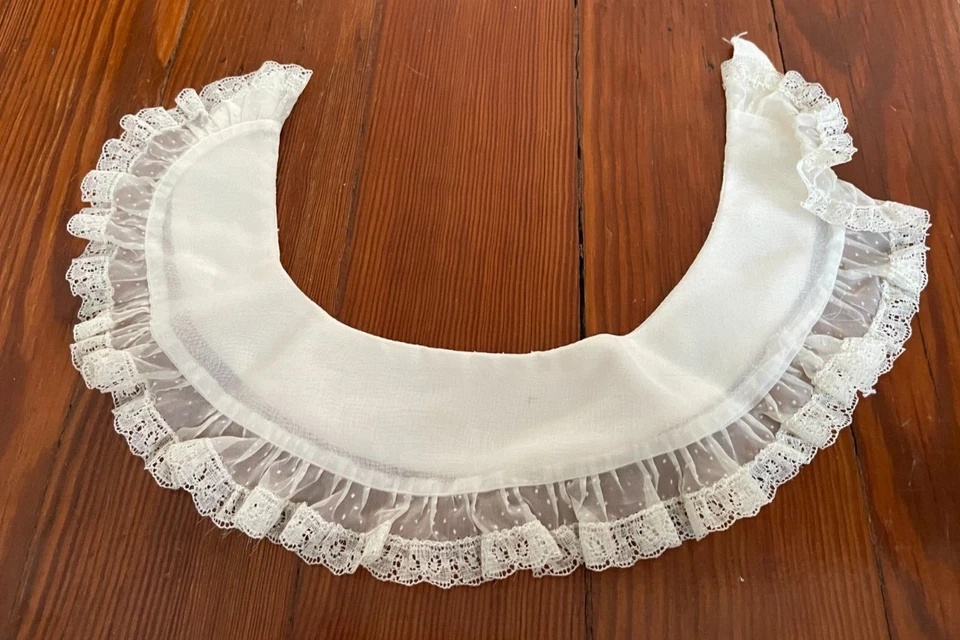 6 pieces Vintage Dress Collars Lace Embroidered Linen Crochet Coed Doris Moore - Image 2 of 4