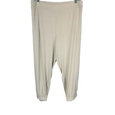 Susan Graver Women's Petite Liquid Knit Pull-on Ankle Pants Sandstone 4XP Size