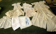 Large Lot antique Edwardian/Victorian Baby dresses/pillows/blouse /France/German