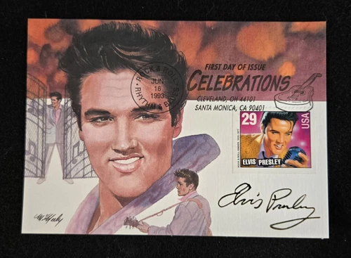 Fleetwood First Day Issue Postcard, 29¢ Elvis Presley, January 8, 1993 Memphis