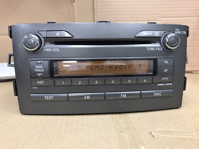 Toyota Auris 13805 Model Car Radio Stereo Head Unit Cd Mp3 Player Fujitsu Ten