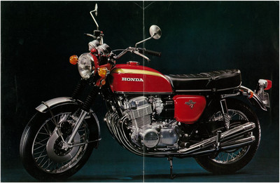 HONDA Brochure CB750 K1 CB750K1 1970 & 1971 Red Sales Catalog 