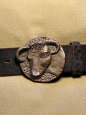 Belt buckle Taurus, belt buckle, for removable belt, buckle, bronze