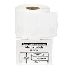 DYMO LW 30324 Direct Thermal Media/Badge Labels - 1 Roll of 400 - FREE SHIP