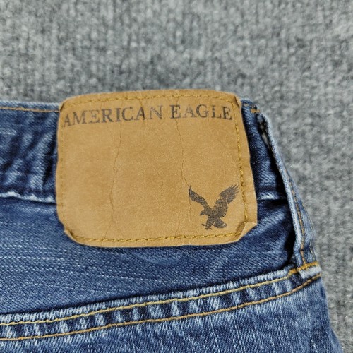 American Eagle Jeans Boy's Size 26 Blue Straight Denim Dark Wash Pockets Youth - Picture 11 of 15