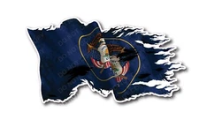 3x Utah State Flag Decal Sticker Car Truck Window Vehicle Bumper Vinyl