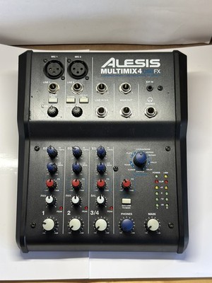 Alesis MULTIMIX 4 USB FX 4-Channel Mixer Effects USB Recording Interface. 