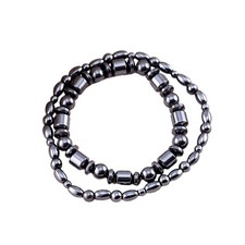 VIKI LYNN 2 Sets of Hematite 2 Piece Set, 2 pcs anklets 2 bracelets