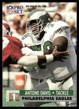 1991 Pro Set #737 Antone Davis Rookie RC Philadelphia Eagles football card. rookie card picture