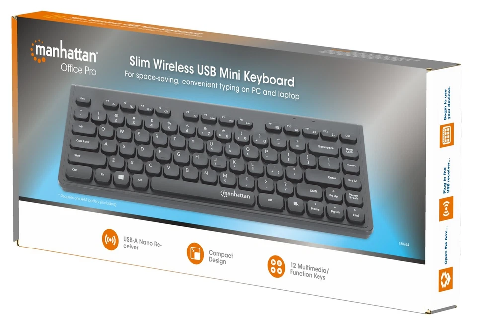 Manhattan Mini Tastiera Wireless Slim 82 Tasti - Immagine 2 di 4