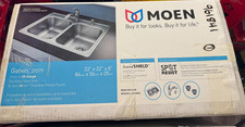 Moen Galvin Drop-in 33-in x 22-in Stainless steel Double equal bowl Kitchen sink