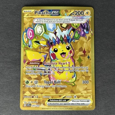 Pokemon Pikachu ex Scarlet & Violet Surging Sparks Hyper Rare #247