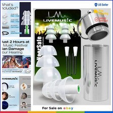 High Fidelity Ear Plugs 29dB NRR Reusable Silicone Noise Protection for Concert
