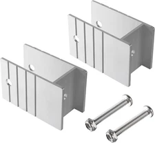 2X Extra Tall Pontoon Bimini H-Bracket for Pontoon Boats 1-1/4" Square Aluminum