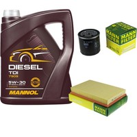 Mann Inspektionspaket 5L Mannol Diesel TDI 5W-30 FüR Opel Vectra A CC 1.6I