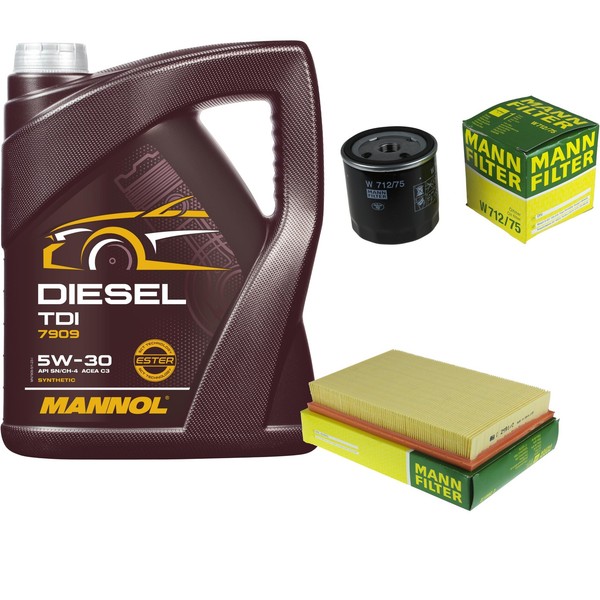 Mann Inspektionspaket 5L Mannol Diesel TDI 5W-30 FüR Opel Vectra A CC 1.6I-image