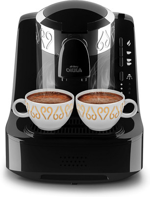 Okka Automatic Turkish Coffee Machine, Maker, USA 120V, UL, Black and Silver