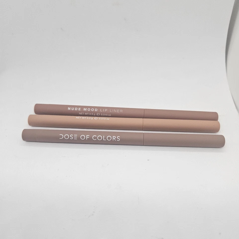 3x DOSE OF COLORS Lip Line- Catching Feelings- Nude Mood- Cashew Later NEW - Image 3 of 4