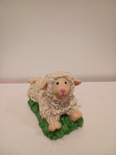 Collectable Sheep Sprawling on Green Grass Figurine
