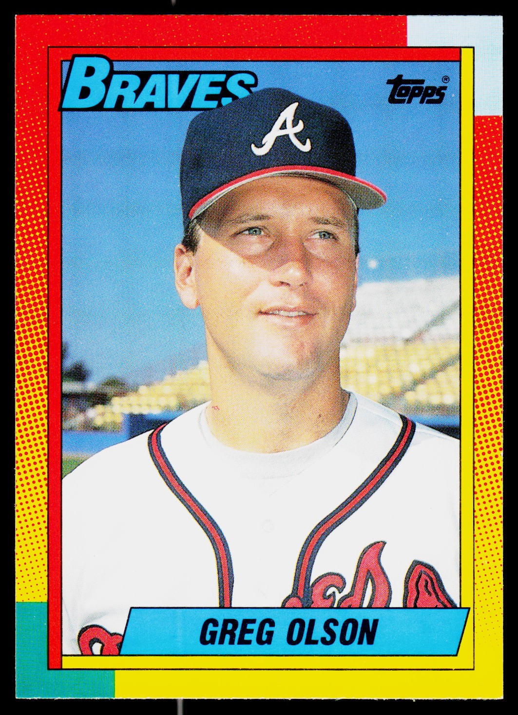 Greg Olson, 1990 Topps Traded, #84T, Atlanta Braves, RC