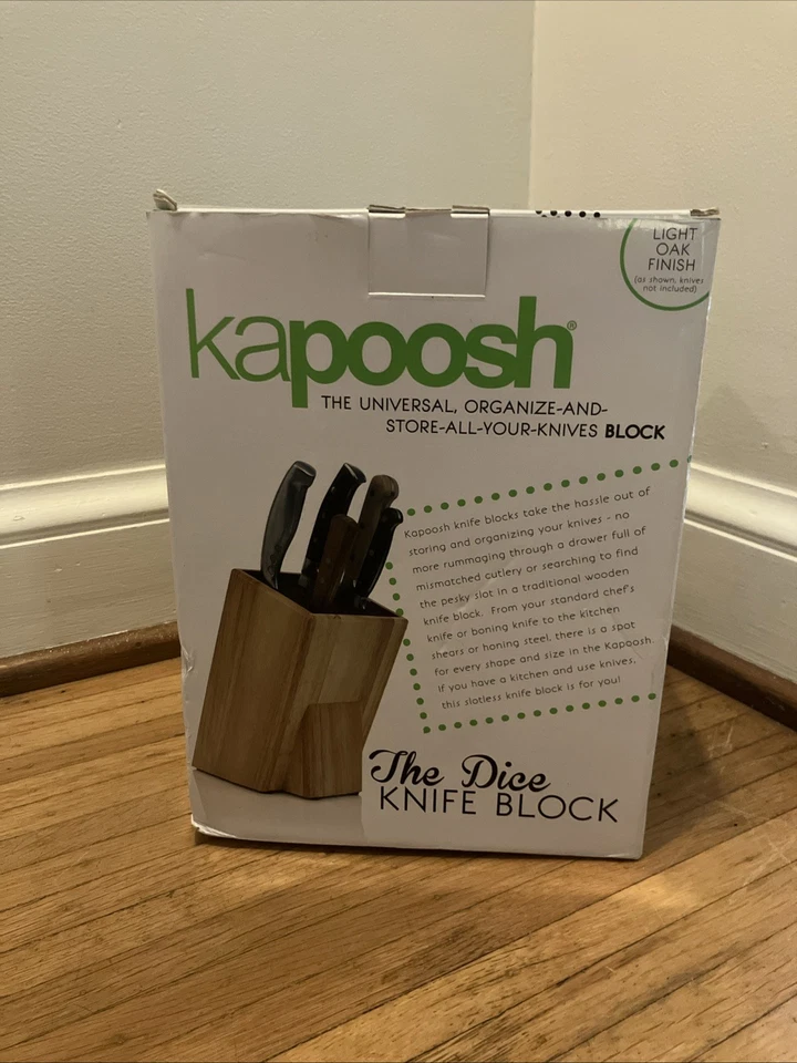 Kapoosh Original Slotless Knife Block, The Dice Light Oak Finish - Image 3 of 4