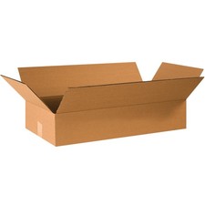 PARTNERS BRAND 24x12x4 Flat Corrugated Boxes, Flat, 24L x 12W x 4H, Pack of 25