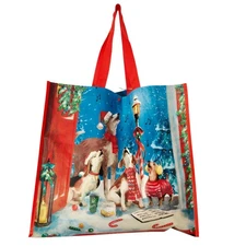 Christmas Dogs Dog Caroling Candy Door Lantern Treats TJMaxx Tote Bag Gift
