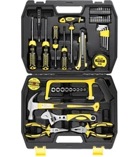 Tool Set 49-Piece Home Repair Hand Tool Kit with Plastic Tool Box Storage Case