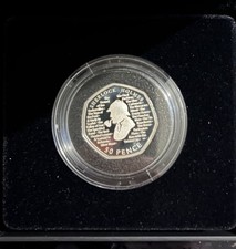 Royal Mint Sherlock Holmes 2019 UK Silver Proof 50p Coin with COA
