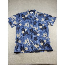 Makai Beach Hawaiian Shirt Mens M Tropical Print Short Sleeve Made in Hawaii