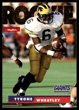 Tyrone Wheatley 1995 SkyBox Impact #2 Giants NFL READ FREE SHIPPING AutographDen