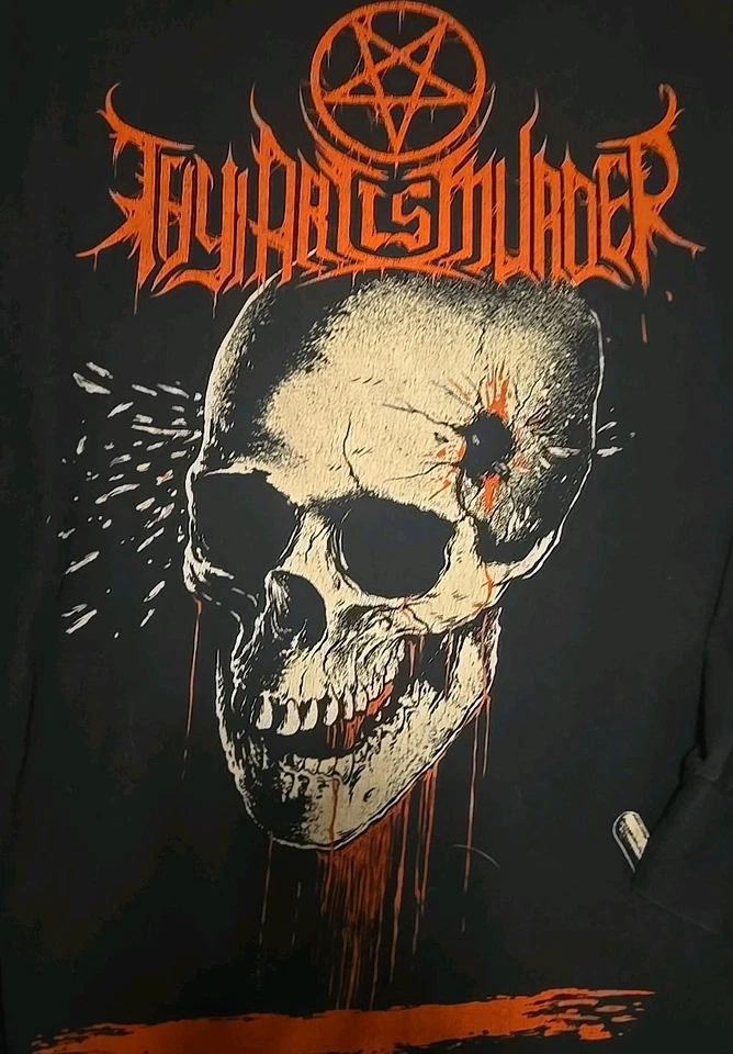 Camiseta Thy Art Is Murder Manga Larga Banda Calavera Vida en la Cruz XL Metal Foto 2 de 4