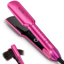Flat Iron Hair Straightener, 1-3/4 Inch Wide Plate, Ceramic Tourmaline for Smo