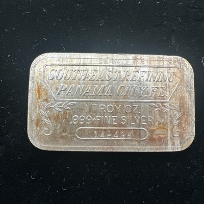 Vintage Southeast Refining 1oz .999 silver bar Panama City, FL