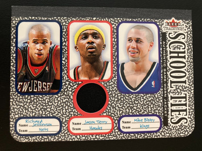 2002-03 Fleer Tradition School Ties Memorabilia Jefferson, Jason Terry , Bibby