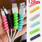 12Pcs Universal Silicone USB Charger Data Cable Protector Cord Wire Saver Cover