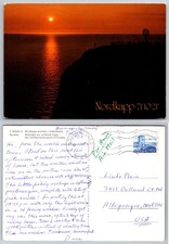 Continental Nordkapp Norway Sunset Postcard