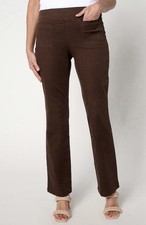 Belle by Kim Gravel TripleLuxe Twill Baby Boot Cut Jean Size 0 Hot Fudge A653649