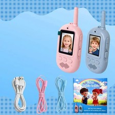 2 Pack Rechargeable Long Range Video Kids Walkies Talkies Toys for Ages 3-12