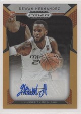 2019 Panini Prizm Draft Picks Neon Orange 122/125 Dewan Hernandez #59 Auto 2r7