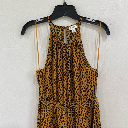 Abito midi J.Crew Factory scollo alto stampa animalier taglia 2 nuovo con etichetta - Foto 3 di 10